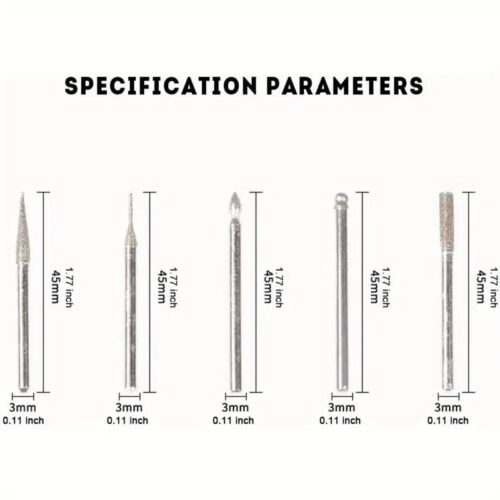 30 FRESE DIAMANTATE PUNTE LAVORAZIONI per DREMEL FRESINO MINI TRAPANO da 1/8