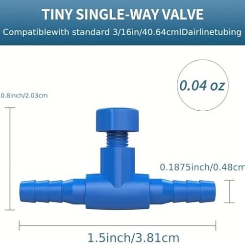 Valvola di Controllo Flusso Aria Acquario in PVC 40mm