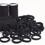 100 ELASTICI PER CAPELLI PICCOLI NERI PER BAMBINI FASCE ELASTICHE