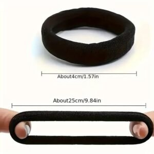 100 ELASTICI PER CAPELLI PICCOLI NERI PER BAMBINI FASCE ELASTICHE