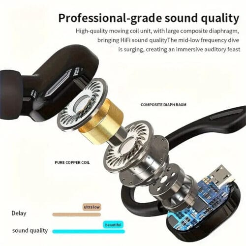 Auricolari Wireless Mono Ascoltare Musica E Chiamate Aziendali universale BIANCO