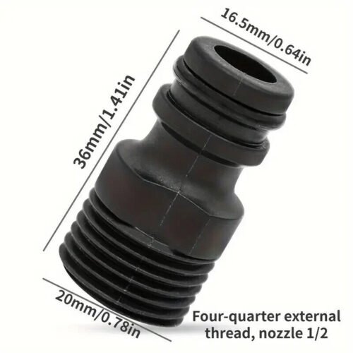 Adattatore tubo flessibile spirale PVC 4 pezzi Raccordi universali 1/2" BSP