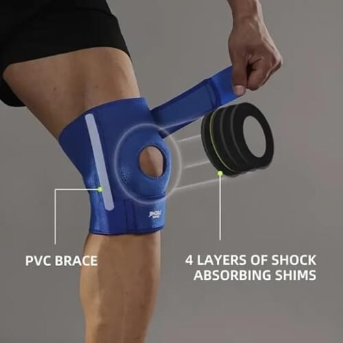 Ginocchiera di Compressione Regolabile per Sport Antiscivolo Supporto sport