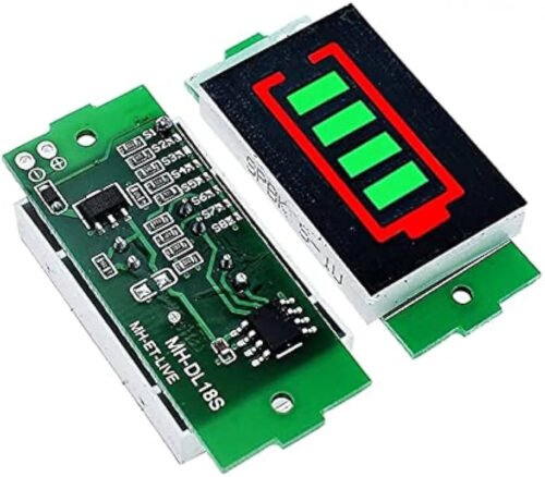Modulo Indicatore Capacità di Batteria a LED Verde 1-8S 3.7V e 4.2V Tester