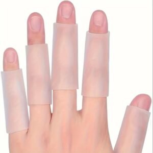 5pz Protezioni per Dita in Gel Manicotti in Silicone Mani