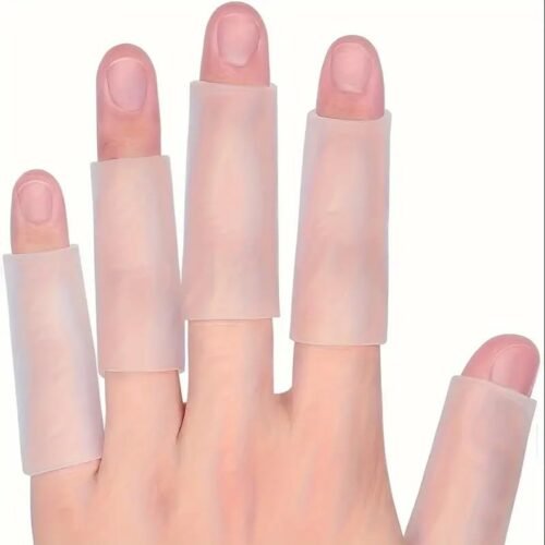 5pz Protezioni per Dita in Gel Manicotti in Silicone Mani