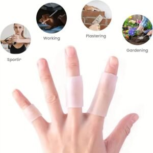 5pz Protezioni per Dita in Gel Manicotti in Silicone Mani