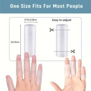 5pz Protezioni per Dita in Gel Manicotti in Silicone Mani