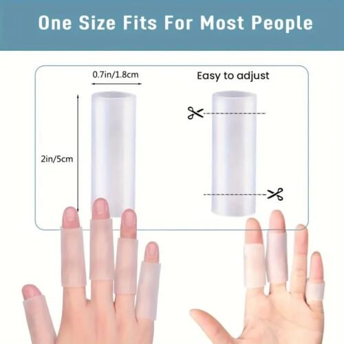 5pz Protezioni per Dita in Gel Manicotti in Silicone Mani