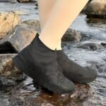 1 Paio Copriscarpe Impermeabili in Lattice per Pioggia Neri