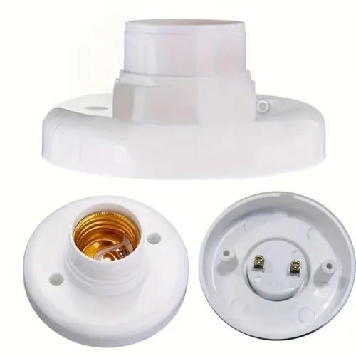 Base Filettata per Lampada E27 per Soffitto in Plastica
