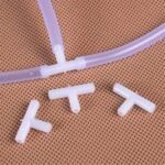 10pz Connettori a T in Silicone per Tubi Pompe 3 Vie