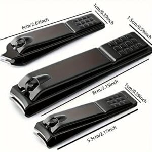 SET 3 TAGLIAUNGHIE IN ACCIAIO INOSSIDABILE CON LIMA PER UNGHIE MANI PIEDI