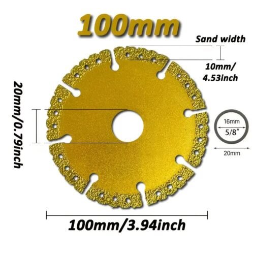 Disco Diamantato per Ferro Acciaio Inox Pietra 100mm