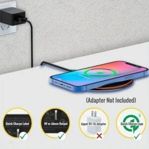 Caricabatterie Wireless a Disco da 15W per iPhone per samsung fast charger