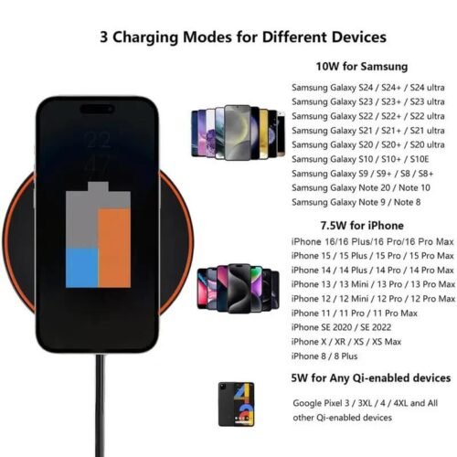 Caricabatterie Wireless a Disco da 15W per iPhone per samsung fast charger