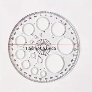 Righello Rotondo 360 Gradi Modello Cerchio Trasparente