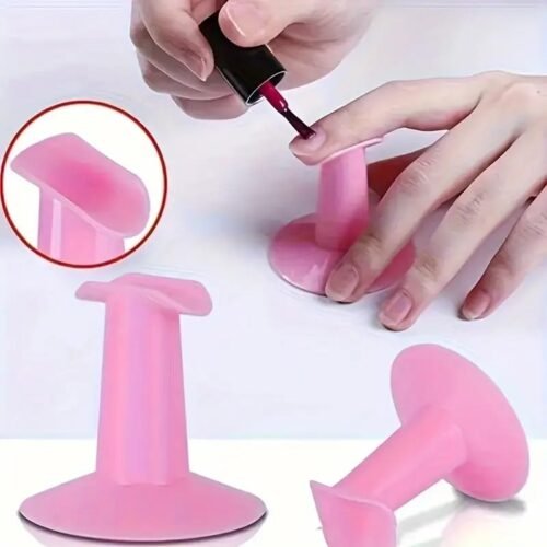 Supporto per Dita Manicure Rosa in Silicone Flessibile
