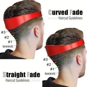 Fascia da Taglio Capelli in Silicone nero da Uomo Curva per Tagliare i Capelli