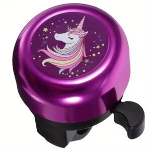 Campanello per Bici Bambine con Unicorno Viola Alto Suono
