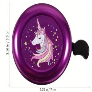 Campanello per Bici Bambine con Unicorno Viola Alto Suono
