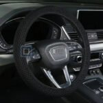 Copertura Cover Volante Auto Effetto Seta Antiscivolo Nero