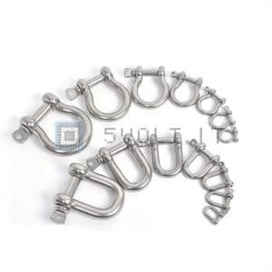 2pz Grucce a Forma D in Acciaio Inox 304 M4 Antiruggine