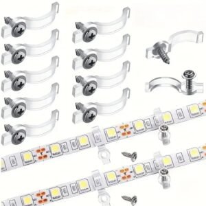 25pz Staffe per Installazione Strisce LED Clip Fisse