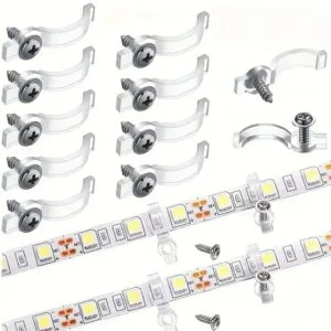 25pz Staffe per Installazione Strisce LED Clip Fisse