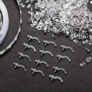 25pz Staffe per Installazione Strisce LED Clip Fisse