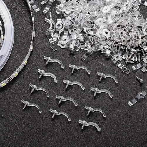 25pz Staffe per Installazione Strisce LED Clip Fisse