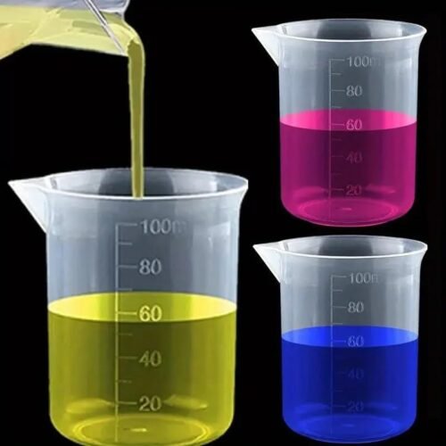 Becher in Plastica da 100ml Tarato Misurazione Graduato