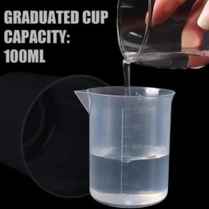 Becher in Plastica da 100ml Tarato Misurazione Graduato