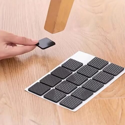 30 Cuscinetti quadrati Neri antiscivolo per sedie e mobili Tavoli