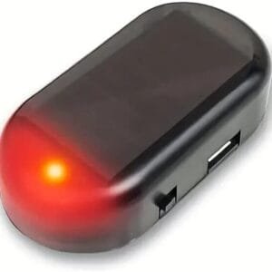 ANTIFURTO AVVISO ALLARME AUTO SISTEMA SIMULAZIONE LUCE ROSSA LED SOLARE
