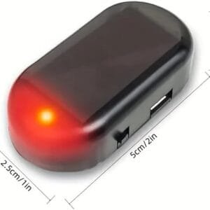 ANTIFURTO AVVISO ALLARME AUTO SISTEMA SIMULAZIONE LUCE ROSSA LED SOLARE