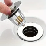 Tappo Lavandino Bagno Raccoglitore di Capelli Filtro a Scomparsa Anticorrosione