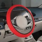 Copertura protettiva morbida del volante auto in traspirante sterzo rosso