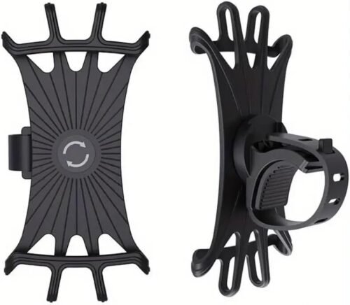 SUPPORTO CELLULARE TELEFONO UNIVERSALE IN SILICONE PER BICI MOTO PASSEGGINO