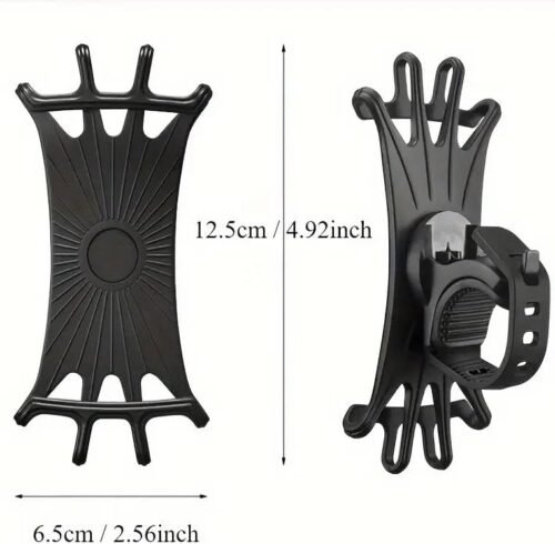 SUPPORTO CELLULARE TELEFONO UNIVERSALE IN SILICONE PER BICI MOTO PASSEGGINO