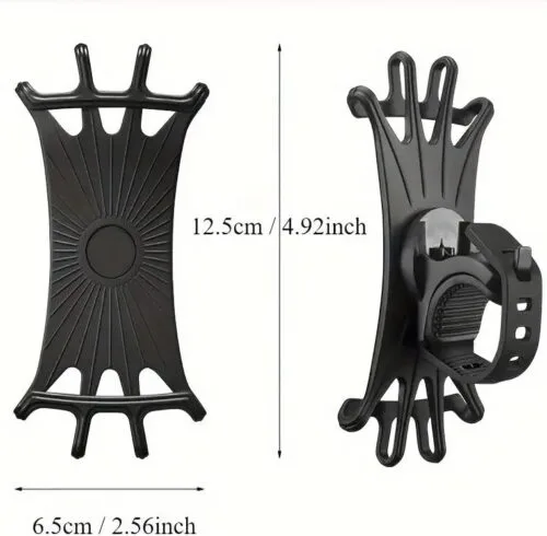 SUPPORTO CELLULARE TELEFONO UNIVERSALE IN SILICONE PER BICI MOTO PASSEGGINO
