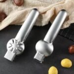 TAGLIA APRI NOCI CASTAGNE IN ACCIAIO INOX SCHIACCIANOCI TAGLIACASTAGNE