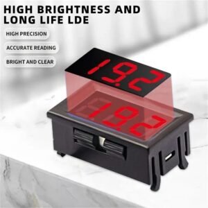 Voltmetro Digitale DC 1.42 cm 4.5-30V con Display LED verde Due Fili