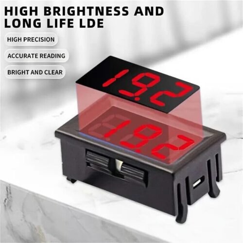 Voltmetro Digitale DC 1.42 cm 4.5-30V con Display LED verde Due Fili