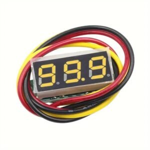 Voltmetro Digitale Mini Compatto 0-100V con Display LED con Protezione giallo