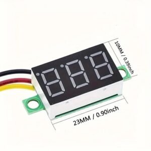 Voltmetro Digitale Mini Compatto 0-100V con Display LED con Protezione giallo