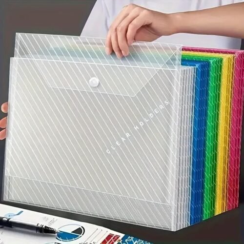 2 pezzi Borsa Trasparente A4 Porta Documenti Organizzatore Per Ufficio