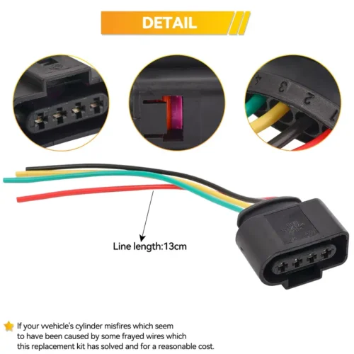 Connettore Bobina Accensione 1J0973724 per VW Golf Audi A4