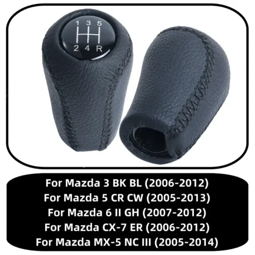 Pomello Leva Cambio Full Black per Mazda 3 BK BL 2006-2012