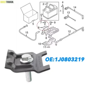 Staffa Fissaggio Batteria 1J0803219 per A3 Q3 Fabia Golf